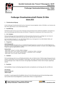 Freiburger Einzelmeisterschaft Pistole 25-‐50m Saison 2015