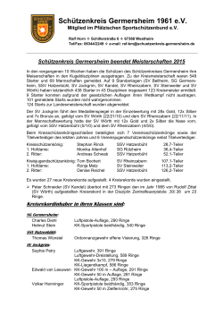 Abschlussbericht - Schützenkreis Germersheim eV