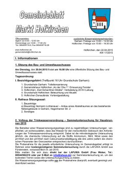 I. Informationen