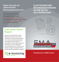 Flyer elektronischer Rechnungsversand - EMA