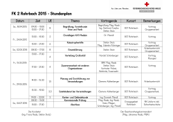 FK 2 Rohrbach 2015 - Stundenplan