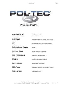 Preisliste 01/2015 - POL-TEC