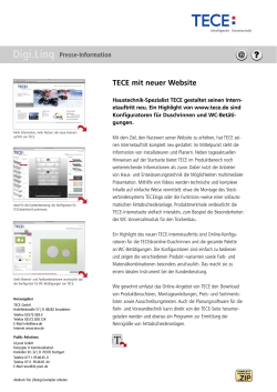 TECE mit neuer Website