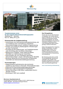 Ihre Perspektiven Textadministrator (m/w)