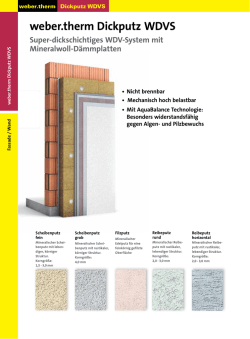Technisches Merkblatt weber.therm Dickputz WDVS