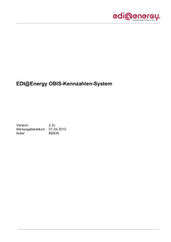 OBIS-Kennzahlen-System 2.2c - Edi