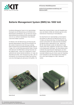 Batterie Management System (BMS) bis 1000 Volt - PKM