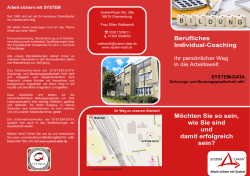 Individuelles Bewerbercoaching 56 UE - SYSTEM