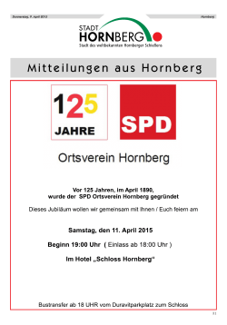 Amtliches Nachrichtenblatt Hornberg Nr. 14 vom 09.04.2015