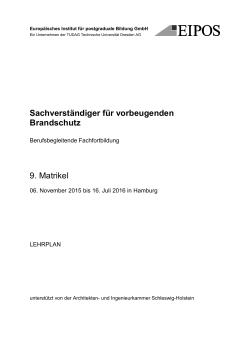 Lehrgang - Architekten- und Ingenieurkammer Schleswig