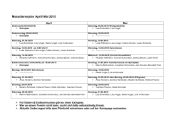 Messdienerplan April/ Mai 2015 - Pastoralverbund Bigge