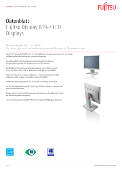 Datenblatt Fujitsu Display B19