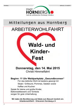 Amtliches Nachrichtenblatt Hornberg Nr. 19 vom 13.05.2015