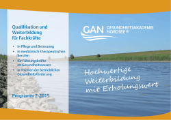 Hochwert ige Weiterbildung mit Erholungswert