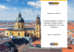 5-Jahresvergleich: Mieten in München steigen weiter