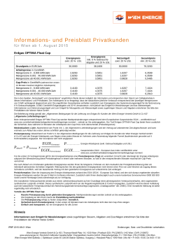 Informations- und Preisblatt Privatkunden