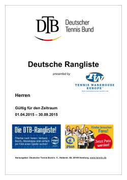 Herren (nach Rang) - Deutscher Tennis Bund