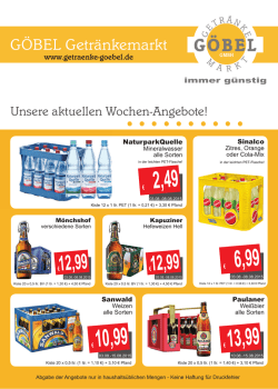 G&Ouml;BEL Getr&auml;nkemarkt - Getr&auml;nke G&ouml;bel GmbH