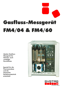 Gasfluss-Messgerät FM4/04 & FM4/60