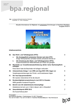 Inhaltsverzeichnis 38. Das Wohn- und Teilhabegesetz (WTG) 3 a