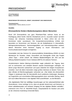 Ehrenamtliche f&ouml;rdern Medienkompetenz &auml;lterer Menschen