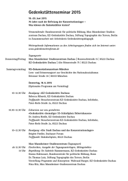 Gedenkstättenseminar 2015