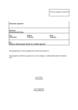 Protokoll Gemeindevertretung 01.04.2015