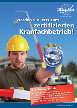 Kranfachbetrieb! - Böcker Maschinenwerke GmbH