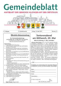 Gemeindeblatt KW 15