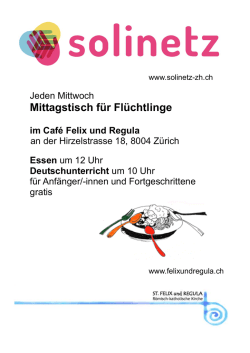 Flyer Felix und Regula