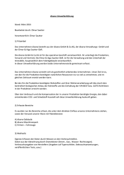 disana Umwelterklaerung