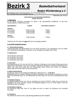 Bezirk 3 Basketballverband Baden-Württemberg eV - BBW