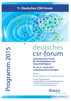 Programm - Deutsches CSR