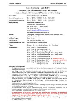 Ausschreibung – Late Entry - FALKENSERVICE Sportpferde