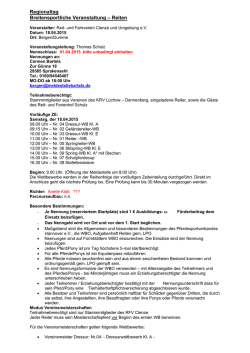 Regionaltag Breitensportliche Veranstaltung – Reiten