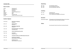 Curriculum Vitae Moreno Cavaliere Berufliche T&auml;tigkeiten