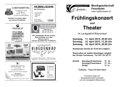 Frühlingskonzert Theater