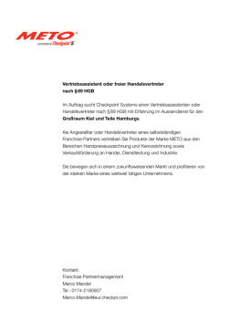 Vertriebsassistent oder freier Handelsvertreter nach &sect; 89