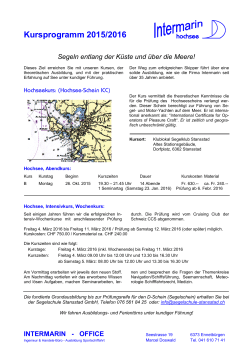 Kursprogramm 2015/16 pdf - Intermarin