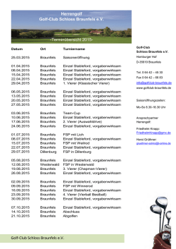Golf-Club Schloss Braunfels e.V. Herrengolf Golf