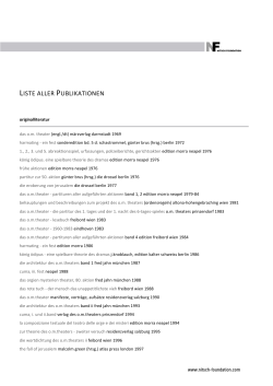 LISTE ALLER PUBLIKATIONEN