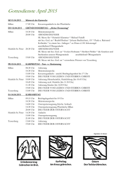 Gottesdienstordnung April
