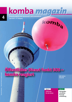 kombamagazin 4/2015 - KOMBA Gewerkschaft