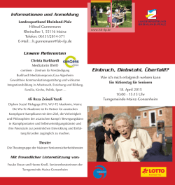 Einbruch, Diebstahl, &Uuml;berfall!? - kriminalpraevention.rlp.de