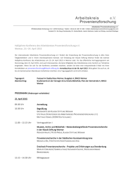 Halbjahres-Konferenz des Arbeitskreises Provenienzforschung e.V.