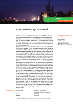 Baufeldvorbereitung KW Lausward - Wayss & Freytag Ingenieurbau