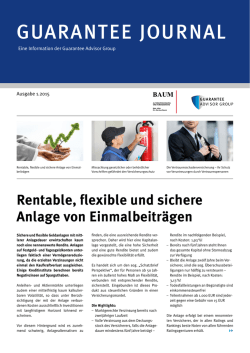 Guarantee Journal 01 / 2015