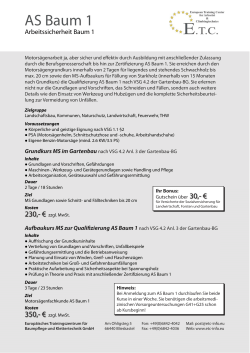 AS Baum 1  - ETC – Ausbildungs- & Handels-GmbH