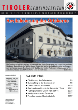 Revitalisierung der Ortskerne