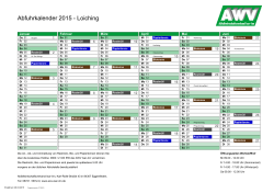 Abfuhrkalender 2015 - Loiching - Abfallwirtschaftsverband Isar-Inn